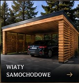 Poglądowa wizualizacja wiaty samochodowej